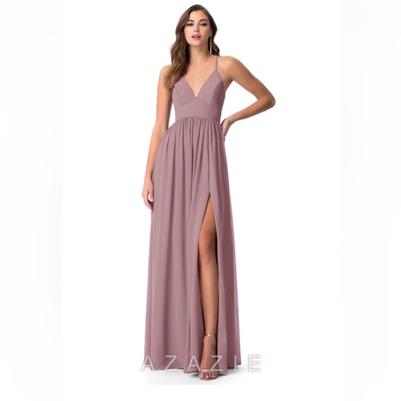 Dusty Rose Azazie Bridesmaid Dress - Picture 1 of 7